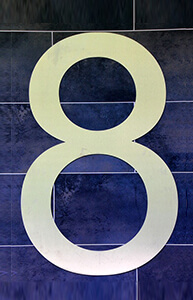 8 – osam – number eight in Serbian